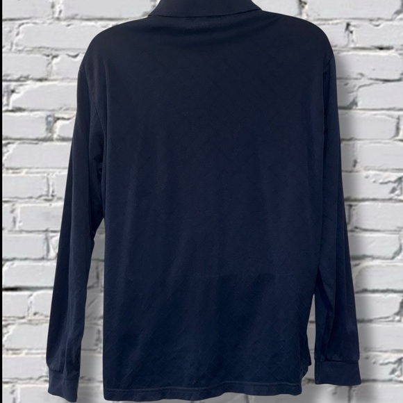 Daniel Cremieux Classic Fit Long Sleeve Polo  Men’s L Navy Blue Diamond Pattern - Picture 8 of 11